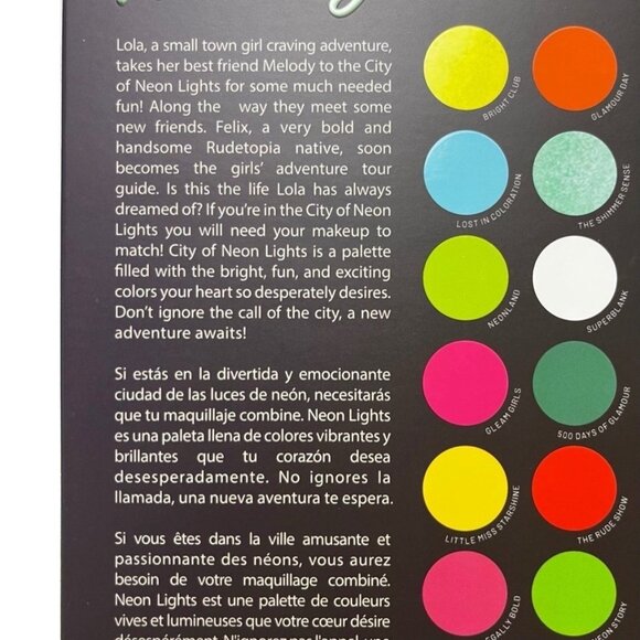 Rude Cosmetics City of Neon Lights Palette Makeup 90s Y2K - Picture 6 of 7